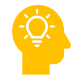 A lightbulb in a human head to show the strategic or tactical nature of interim assignments